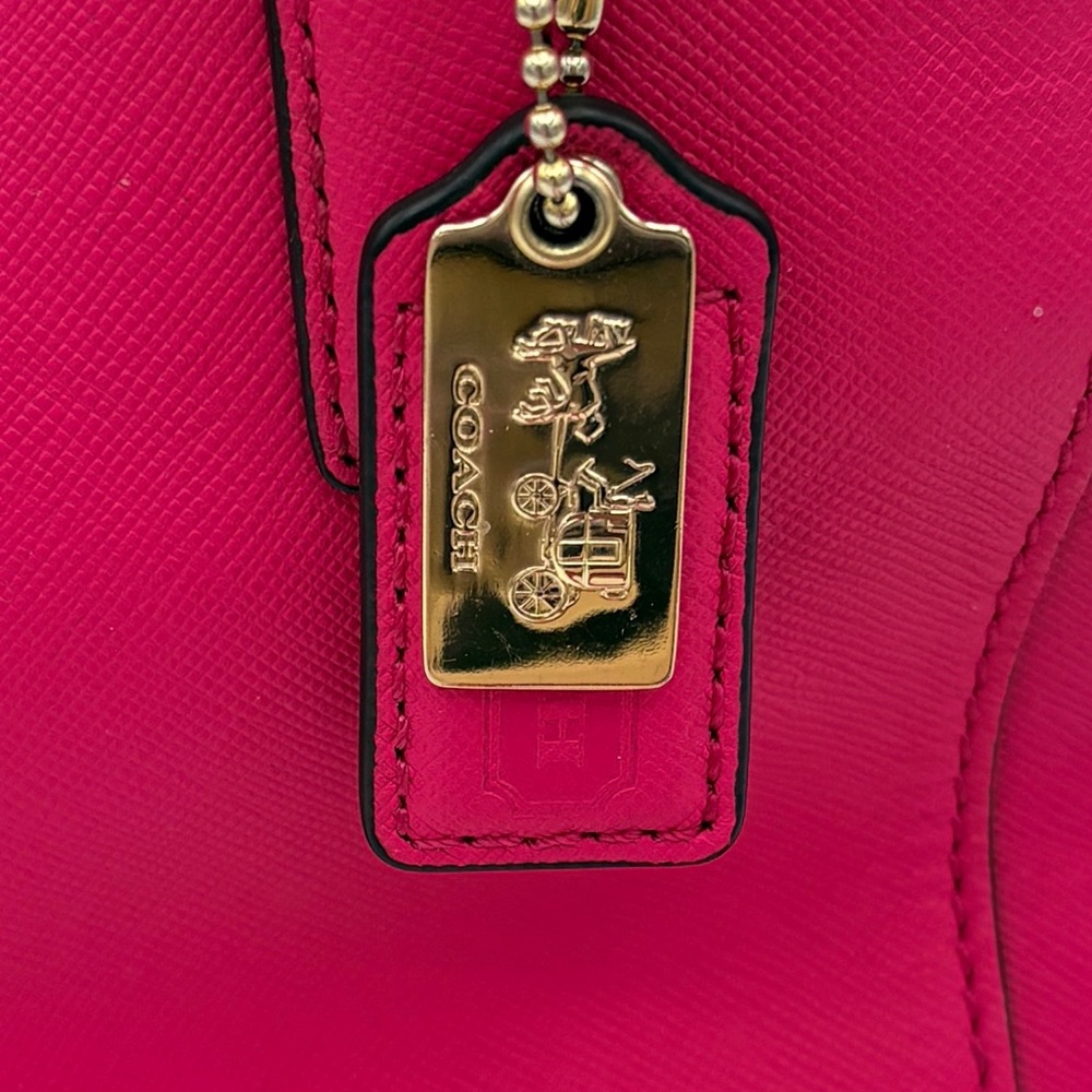 COACH Madison Mini Christie Carryall Satchel with Crossbody Strap in Hot Pink - Picture 3 of 13
